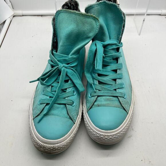 Wiz Khalifa x Converse Shoes Mens 9 Chuck Taylor Swag Hi Sneakers Teal Blue - Picture 3 of 11